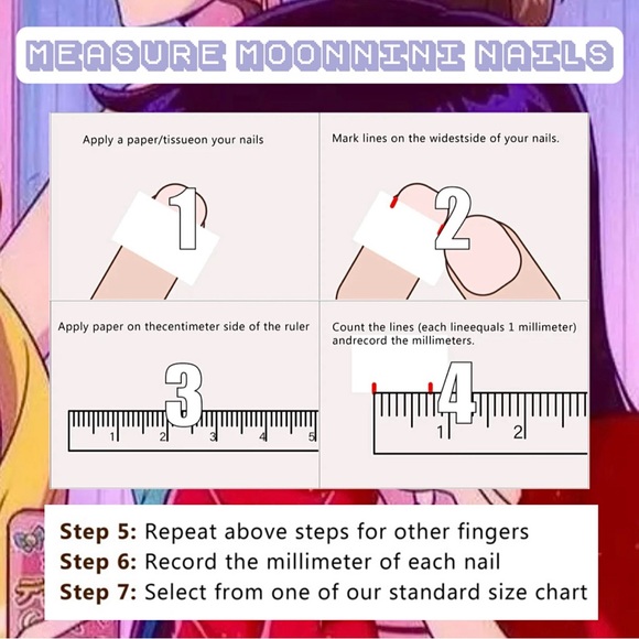 MOONNiNi handmade XL press on nails w/toolkit - Picture 6 of 9